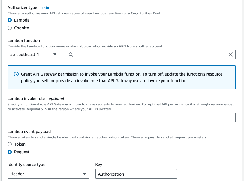 API Gateway Authorizer Lambda