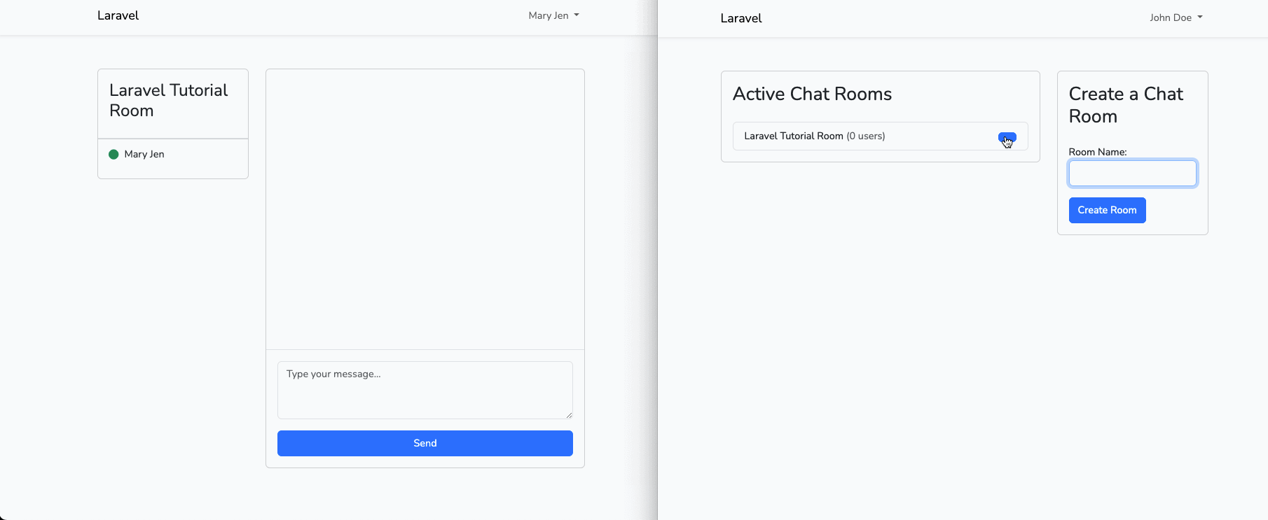 laravel-chat-room