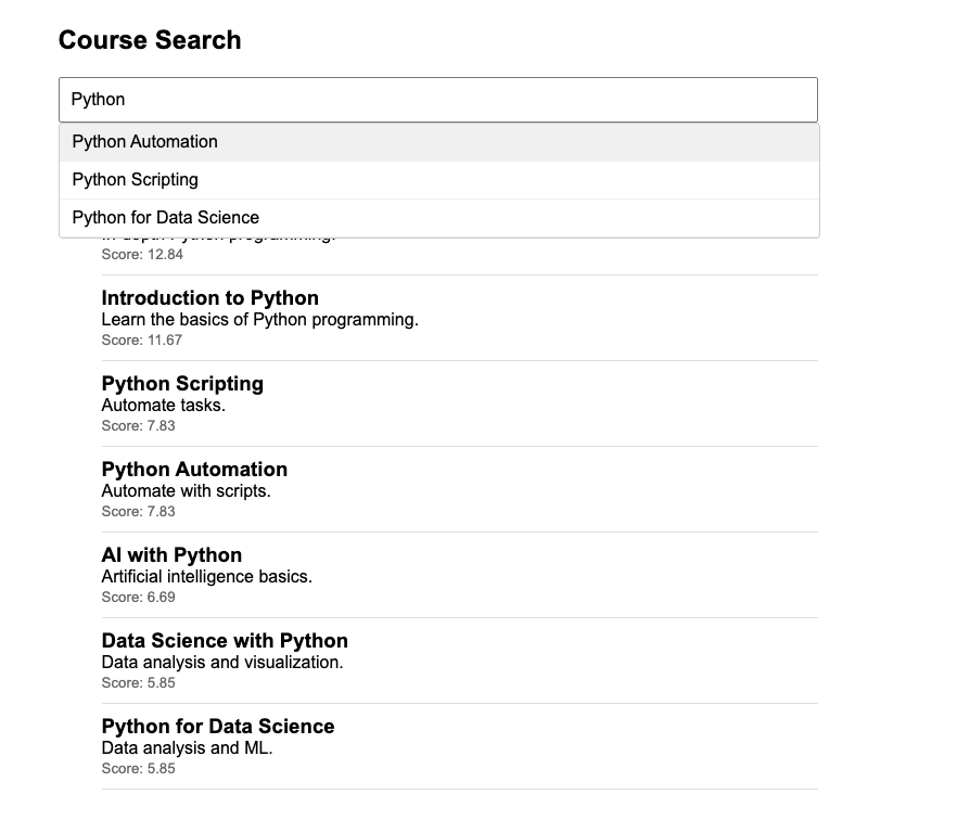 Creating a Powerful Course Search and Recommendation using Elasticsearch II